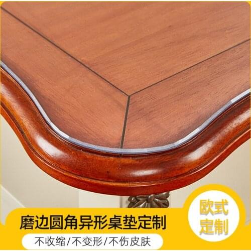 68 degrees European-style special-shaped PVC tablecloth transparent soft glass tablecloth waterproof and oil-proof table cloth