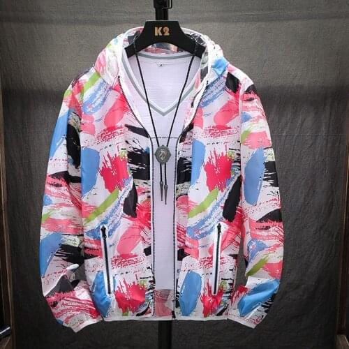 Sunscreen Skin Clothing Mens Womens Quick-drying Hiking Jacket UV Sun Protection Coats Outdoor Sports Graffiti Jackets 2019