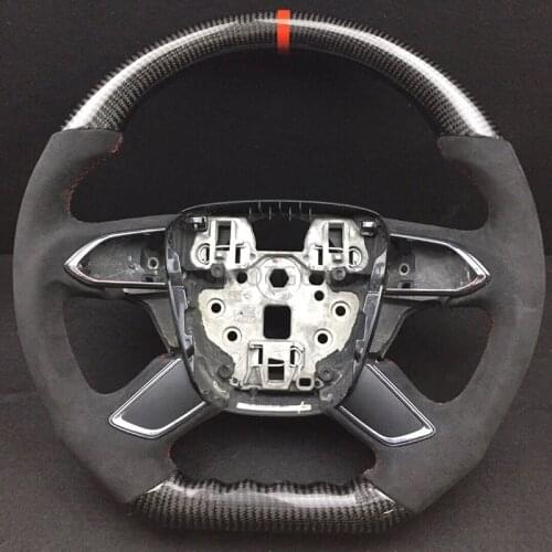 Cuatomized Carbon Fiber Sports Steering Wheel Alcantara Leather compatible For Ford Taurus 15-19 17 18 16