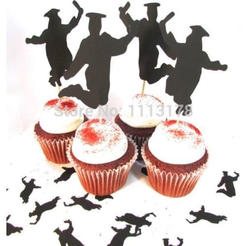 Graduation Cupcake Toppers Jumping For Joy Graduate Party Cupcake Topper