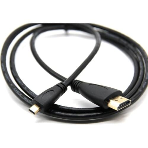 1.5m Micro HDMI-compatible to HDMI-compatible Cable 3D 1080P 1.4 Version Gold Plated for Phone Tablet HDTV Camera