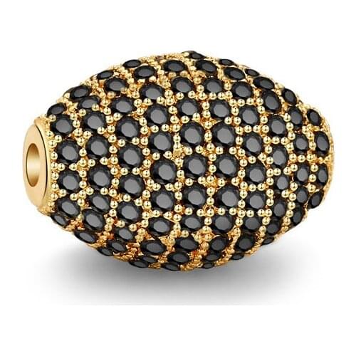 1 Piece DIY Colorful Olive Balls Micro Pave AAA Zircon Crown Charm Beads Olive Balls Copper Beads Jewelry Making DIY Accessory