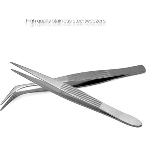 2 pcs Professional Stainless Steel Eyebrow Tweezers Multifunctional Eyelash Curler Multi-Purpose Fashion Beauty Makeup Tools 35p