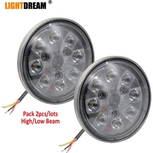 24W Led Sealed Beam 12V 24V Par36 Work Light For John Deere, Case IH, Massey Ferguson,New Holland Tractor Hood Light x2pcs/lots