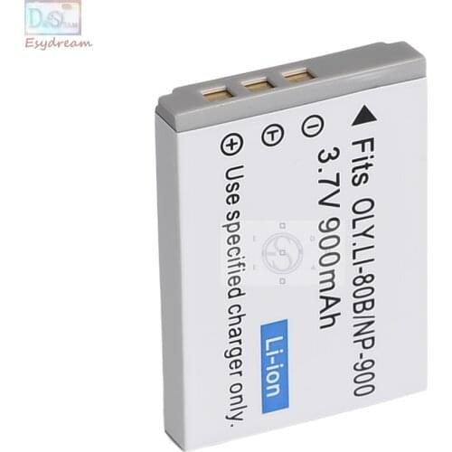 LI-80B LI80B 900mAh Camera Battery for Olympus T110 T-110 T100 T-100 X960 X-960