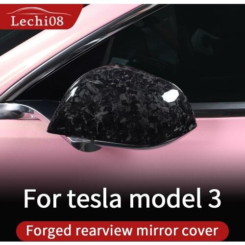 Rear view mirror cover for Tesla model 3 accessories/car accessories model 3 tesla three tesla model 3 carbon/accessoires