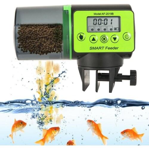 Fish Aquarium feeder Automatic Pond Koi Fish Feeder with Fixing Glue Holiday Timer Auto Dispense Feed Digital Timer Pet Supplies