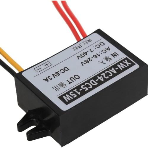 Car LED Waterproof DC (AC) / DC Buck Converter 24V 12V 36V (8V-40V) to 5v 3A 15W