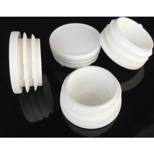 White Plastic Round Caps Inner Plug 16mm 19mm-50mm Protection Gasket Dust Seal End Cover Caps For Pipe Bolt Furniture