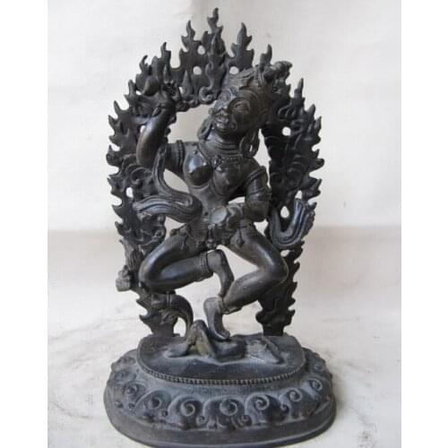 Fast shipping USPS to USA S3020 Tibet Buddhism Pure Bronze Copper Vasya-vajravarahi Feminine Divinities Statue