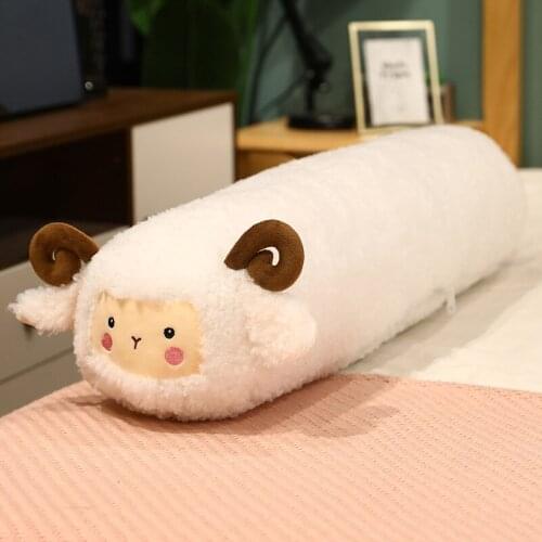 80-120cm Cute Lamb Long Pillow Soft Lamb Doll Sheep Pillow Sofa Cushion Birthday Gift Christmas Gift for Girlfriend