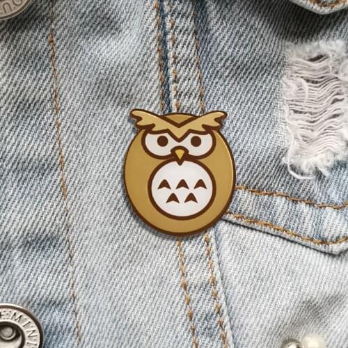 Beautiful Brooches For Women Cute Animal Pin Vintage Catoon Owl Jewelry Badges Acrylic Lapel Pins Hat Bag Coat Accessories