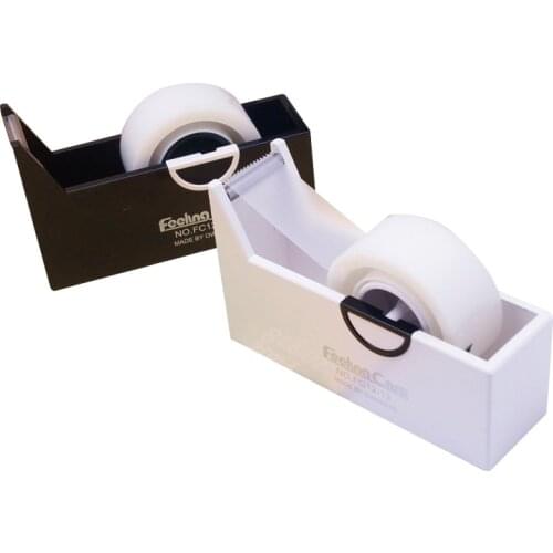 Creative Square Plastic Tape Seat Tape Holder Office Tape Dispenser Desktop With Tape Cutter Supplies e20