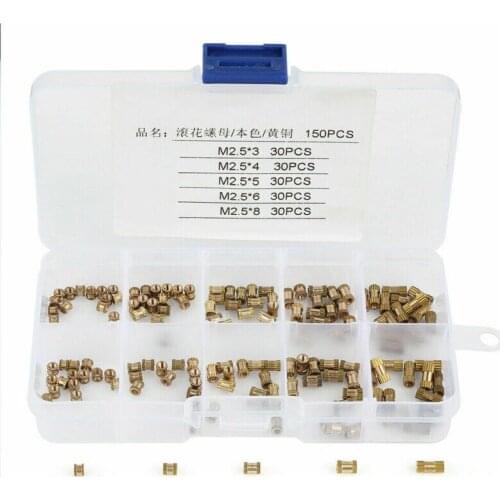 M2-M10 Brass insert nut Injection Molding Brass Knurled Thread Inserts Nuts