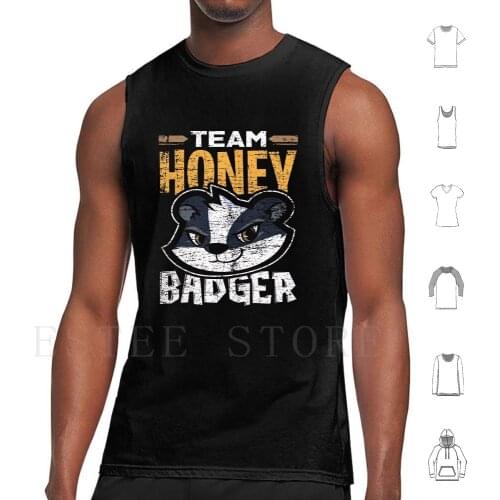 Honey Badger Animal Tank Tops Vest Sleeveless Honey Badger Animal Nature Asia Forest Animal Welfare Idea Honey Africa