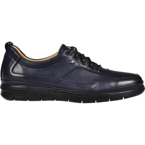 Mens Casual Shoes Genuine Leather Comfort Navy Blue Color Inverted Leather Comfortable Fit Orthopedic Insole Suitable for Foot Anatomy Lace-Up Classic Shoes Fashion Business Suit Wedding Event 308033