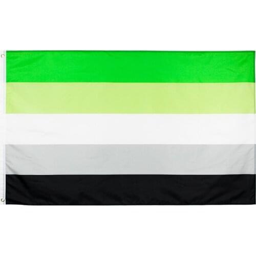 Cheap LGBT Romantic Orientation Aromantic Pride Flag 90x150cm Banner 100 D Polyester Decoration Advertising, Free Shipping