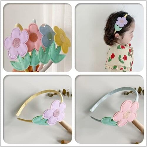 Wholesale Boutique 12pcs Fashion Floral Hairbands Solid Flower Headbands Hair Sticks PrincessHeadwear Girls Hair Accessories