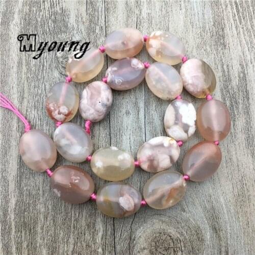 Oval Polished Cherry Stone Beads,Egg Shape Nature Stone Quartz Drilled Beads For Jewelry Making MY1681