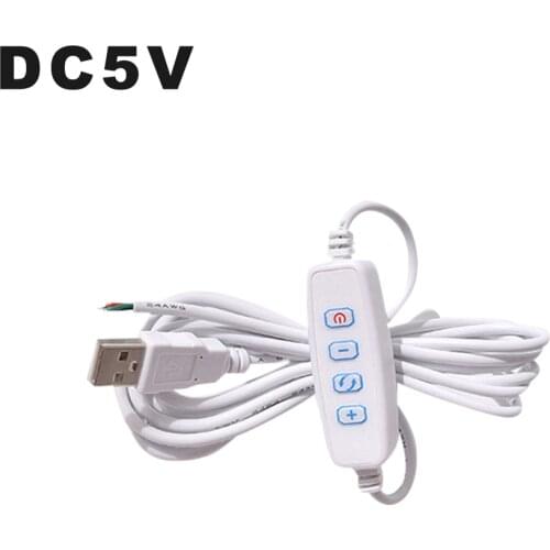LED Dimmer DC5V USB Dimming Power Supply Extension Line Stepless Adjusted For LED Desk Lamp Wire Hanging Lamp Dimmable LED Bulb