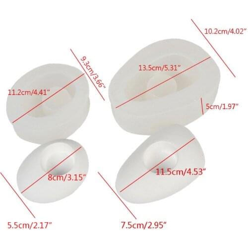 Silicone Mold Concrete Candlestick Mould Cement Candle Holder Crafts DIY Molds