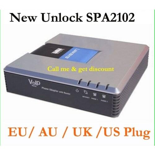 Brand new Unlocked Linksys SPA2102 VoIP adapter with router VoIP gate ways