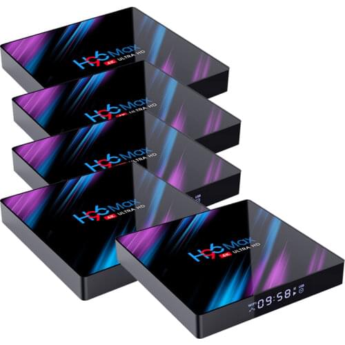 5pcs Lot H96MAX Android 9.0 TV Box RK3318 Quad Core 2.4G/5.8G Dual Wifi BT 4.0 4K Media Player Mini H96 Max Set Top Box 2GB 4GB
