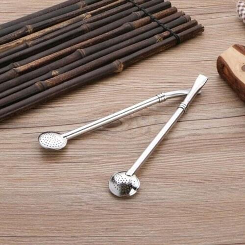 Yerba mate straw metal stainless steel straws Tea Bombilla Gourd Drinking Straw Filtered Coffee Filtering Filter Tool ZA3298