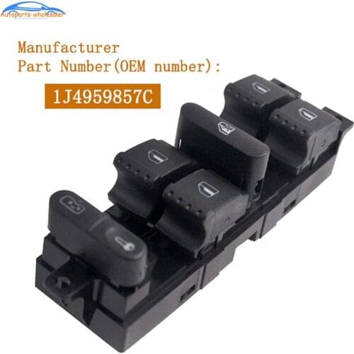 1J4959857C Green Light For Volkswagen Golf J etta Bora Passat B5 Seat Leon Toledo 1999-2006 Window Master Switch Button Car
