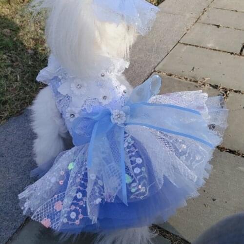 Hadmade Dog Wedding Dress Marriage Pet Clothing for Dog Skirt Tutu Cat Chihuahua Yorkshire Puppy Dresses Small Dog Clothes