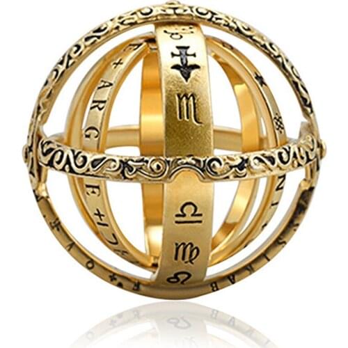 019 Astronomical Sphere Ball Ring Open Locket Cosmic Finger Ring Couple Lover Jewelry Gifts for Women Men Accessories With box