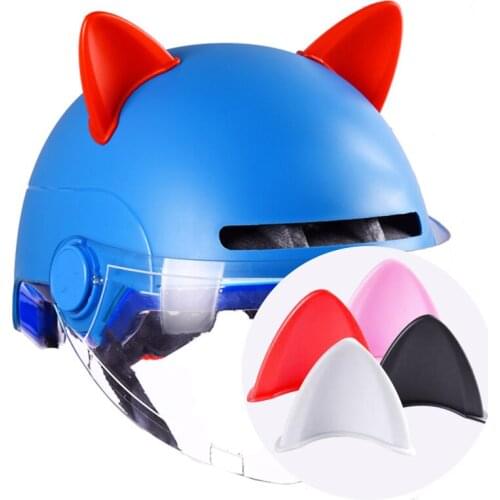 1Pair Car Motorcycle Helmet Cat Ears Motocross Full Face Off Road Helmet Decoration Sticker Car Styling Motorcycle Accessories