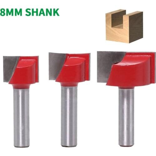 1PC 8MM Shank Milling Cutter Wood Carving Cleaning Bottom Engraving Bit Solid Carbide Router Bit CNC Milling Cutter Endmill Wood