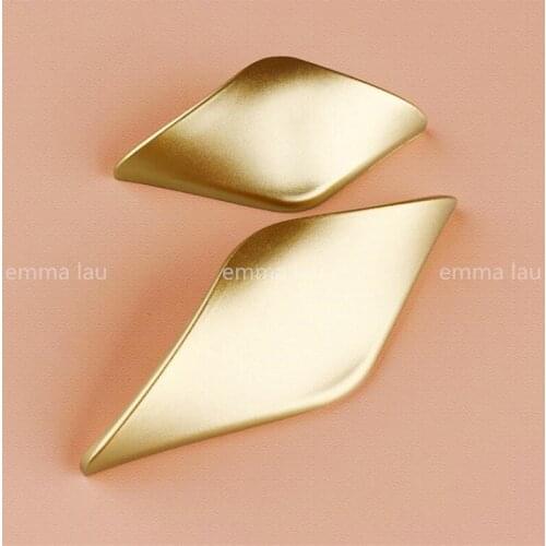 1PCWardrobe Door Handle Diamond Cabinet Door Knob Light Luxury Zinc Alloy Golden Black Leaf-shaped Shoe Cabinet Small Pulls