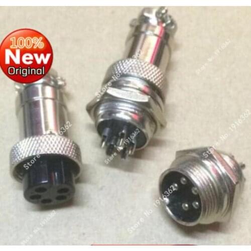 100Pair/Lot GX16-5 GX16 5Pin 16MM Male & Female Wire Panel Connector Circular Aviation Connector Socket Plug