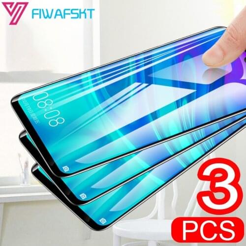 3PCS 3 PACK Lots Full Glue Tempered Glass For Huawei P20 P30 Lite P Smart 2019 Z Pro Plus full Coverage Screen Protector Glass