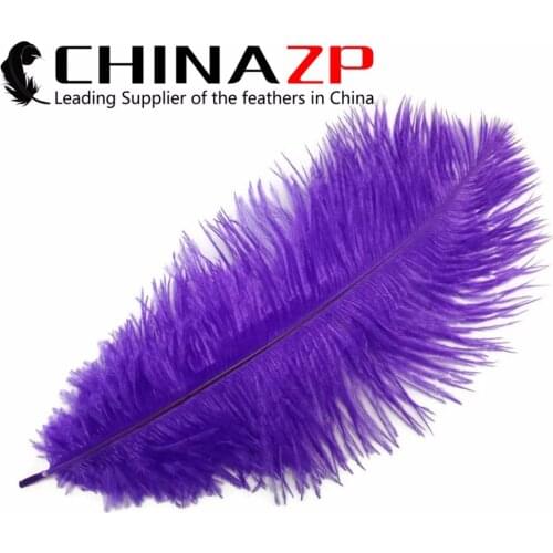 CHINAZP Factory 25-30cm 200pcs.lot Selected Quality Dyed Purple DIY Ostrich Plumage Feathers