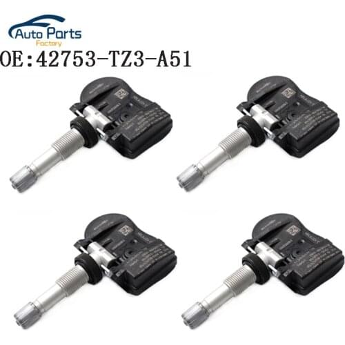 4 PCS TPMS Tire Pressure Sensor For Honda Acura TLX ILX RDX MDX 42753-TZ3-A51 42753TZ3A51 315 Mhz