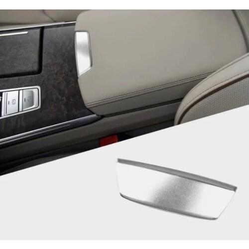 For Audi A6 C8 2019 Interior Accessories Car Styling Central Armrest Box Button Decorative Sequins Cover Trim Stainless Steel