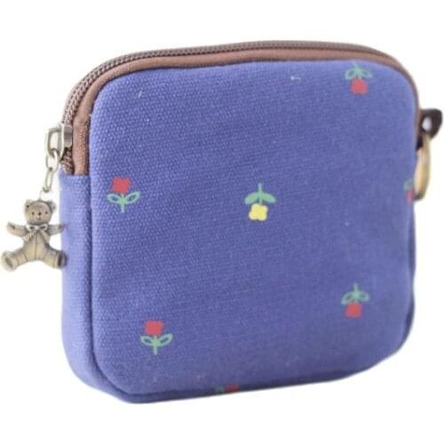 Canvas Cartoon Printing Womens Coin Purses Sanitary Napkin Bags Female Small Money Pouches Bolsas Carteiras Feminina for Girls