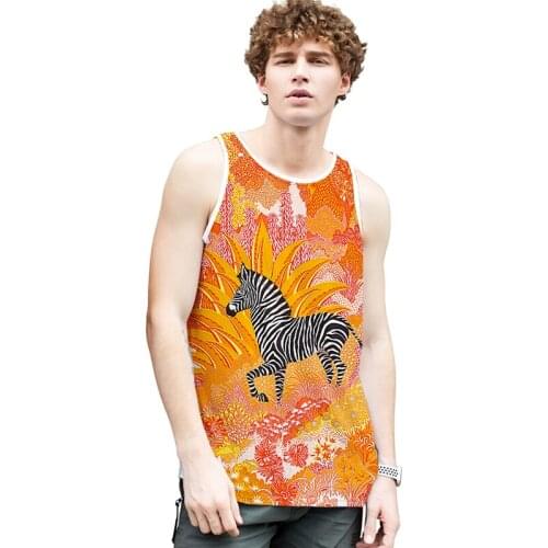 Fashion Animal Zebra and Horse Costume 3d Bodybuilding Tank Tops Sleeveless Men Women Fitness Vest Casual O-neck Unisex Clothes
