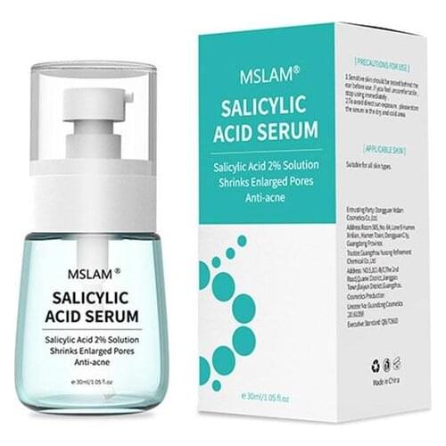 MSLAM Salicylic Acid Essence Anti-Aging Pore Whitening Moisturizing Anti-Acne Essence Face Cream Hyaluronic Acid Face Serum