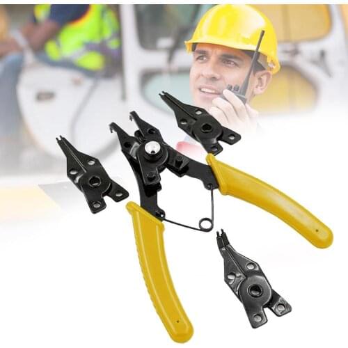Set Circlip Combination Retaining Clip 4 In 1 Snap Ring Pliers Plier Gadget Dropshipping Puller Springs Multitool Pliers Set