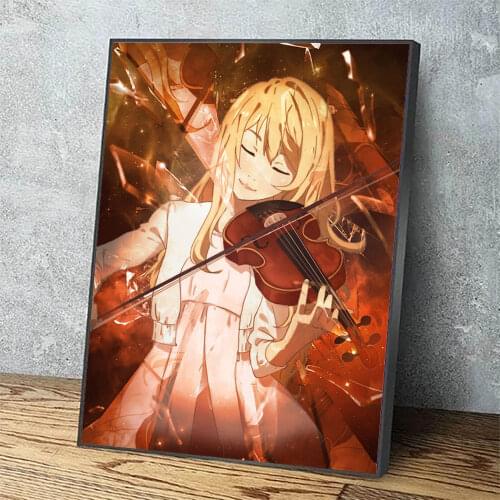 Wall Art HD Printed You Lie in April Pictures Japan Anime Girl Canvas Home Decor Modular Painting Frame Cuadros For Living Room