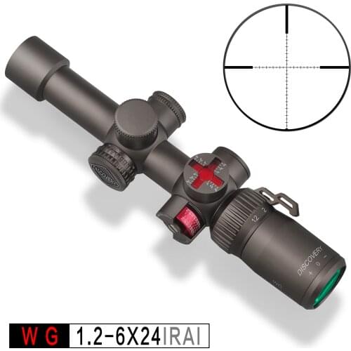 Discovery New Riflescope WG 1.2-6X24IRAI With Angle and level indicator Cheap Model .22LR Hunting Outdoor Sight Scope