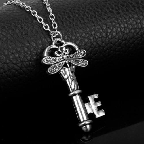 Dongsheng Necklace TV Show Outlanders Dragonfly Symbols Pendant Necklaces Dragonfly cosplay Key Pendant Choker Necklace-30