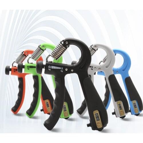 R-Shape Adjustable Hand Grip Sports Strength Countable Exercise Strengthener Gripper Spring Finger Pinch Carpal Expander