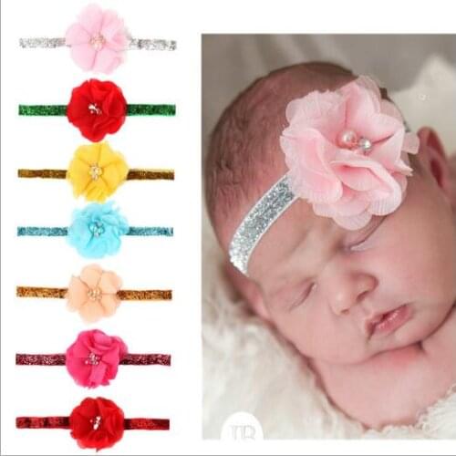 ON SALE 1PC 2017 Kids Girls Top Headband Turban infinity Rhinestone Flower Shiny Head Wrap Hairband