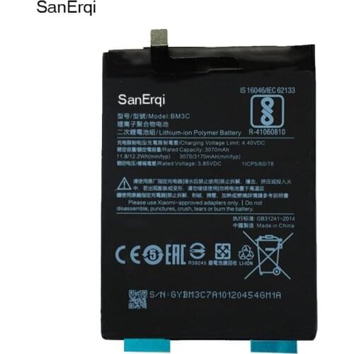 SanErqi BM3C for xiaomi battery BM3C For Xiaomi 7 MI7 Authenic Batteries 3170mAh 3.85V