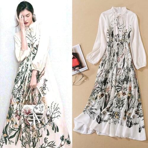 Style dress New style autumn summer new loose light luxury art retro fashion elegant Printed Dress